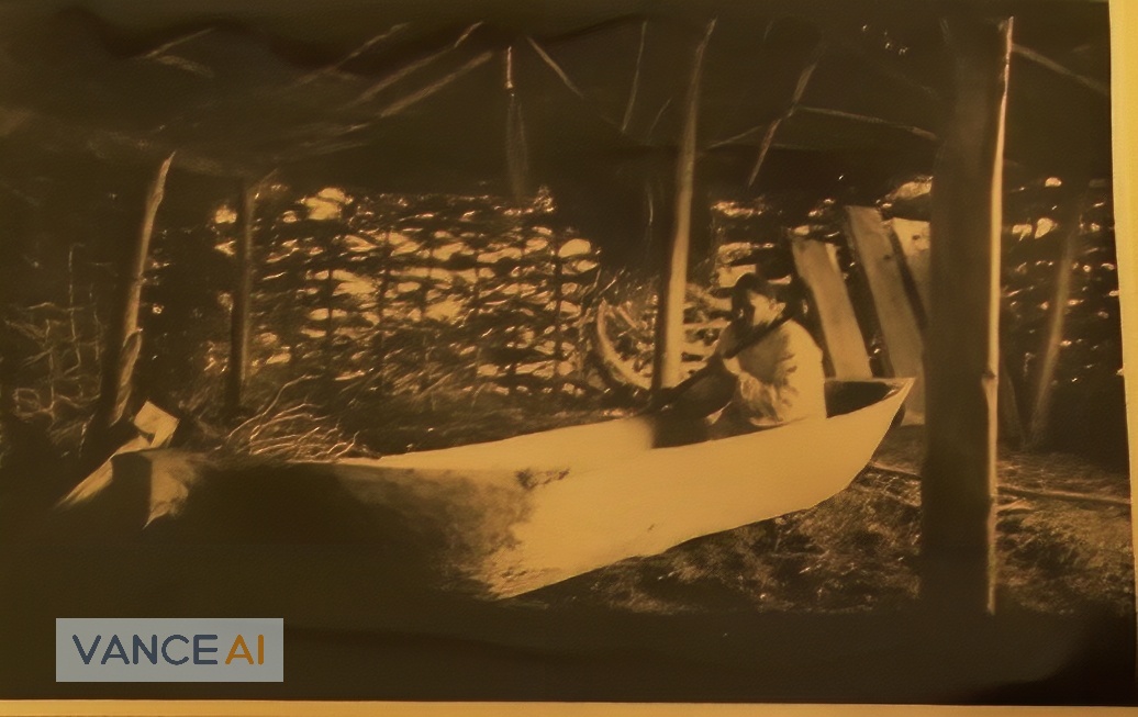 лодка башкир с цельного дерева. Тупаково, Абзелиловский р-н, 1909 г.